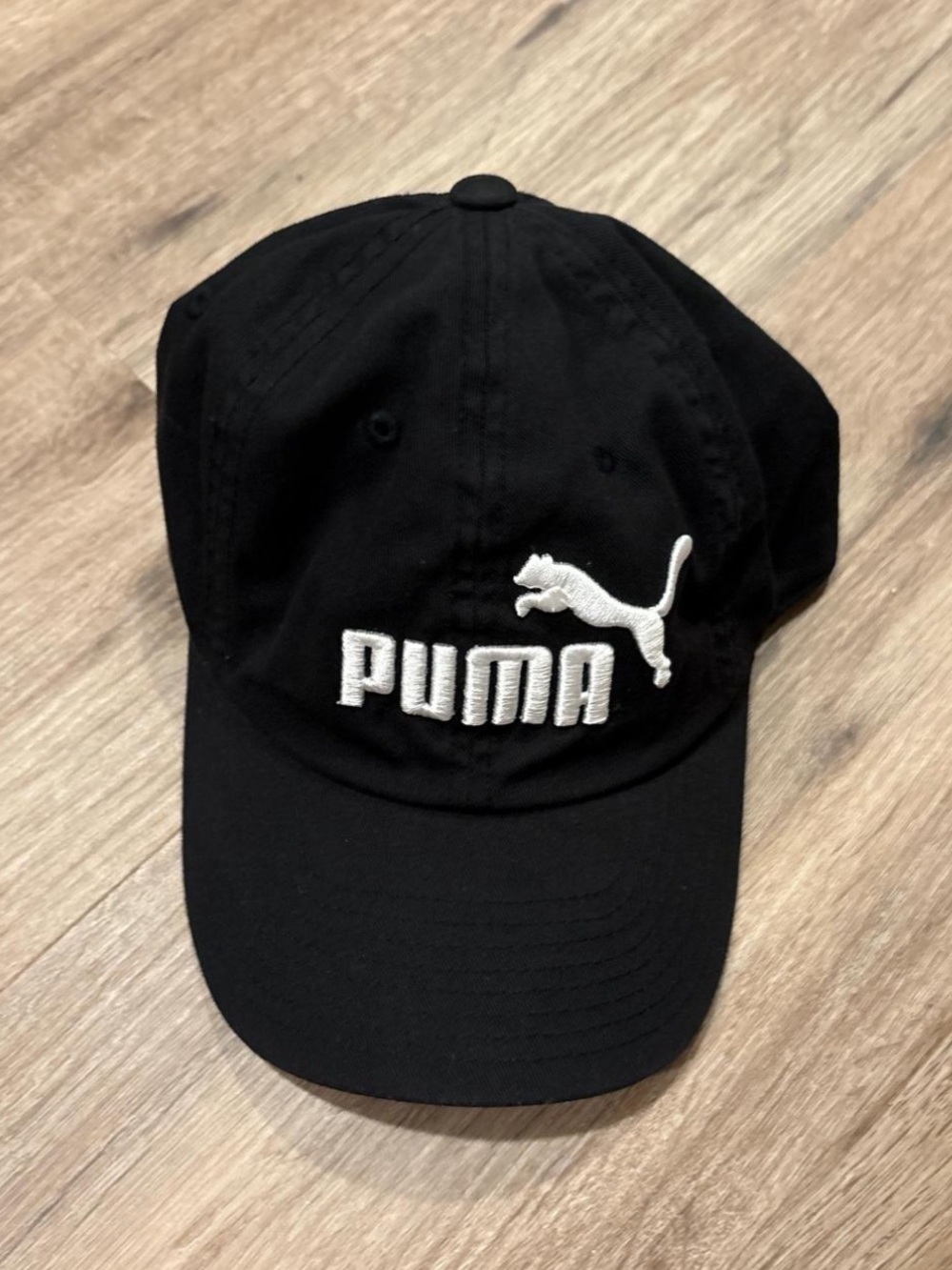 Puma Black Cap with White Embroidered Logo
